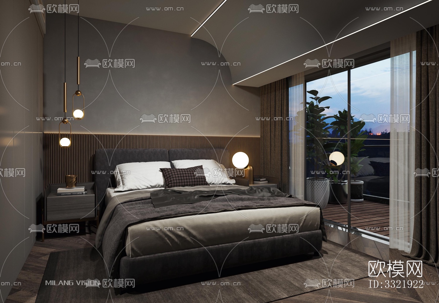 现代客厅效果图下载（渲染图9）