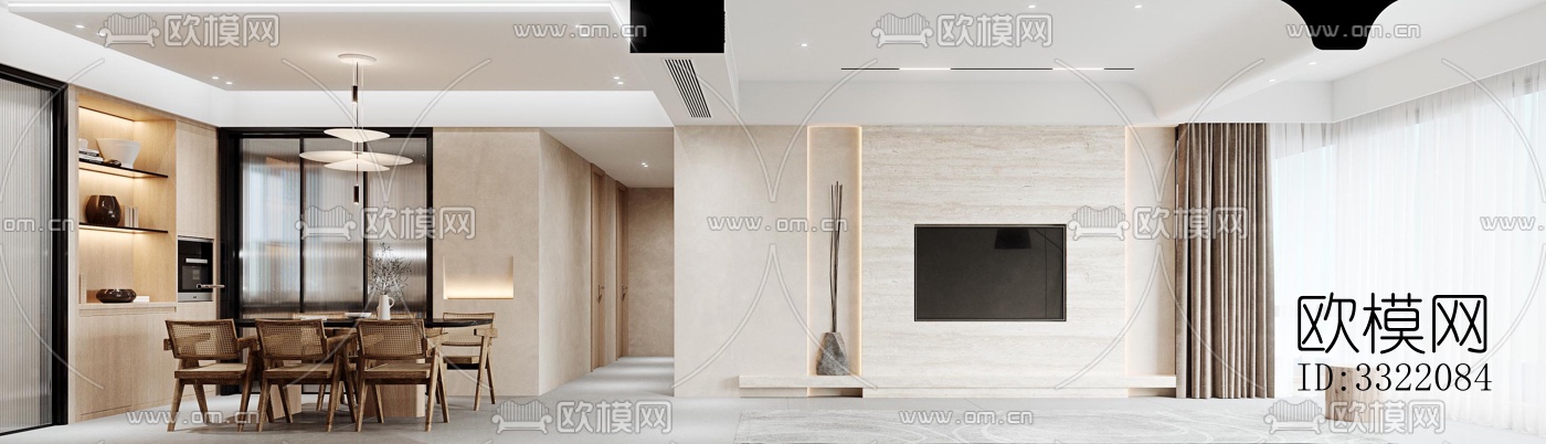 现代客厅效果图下载（渲染图17）