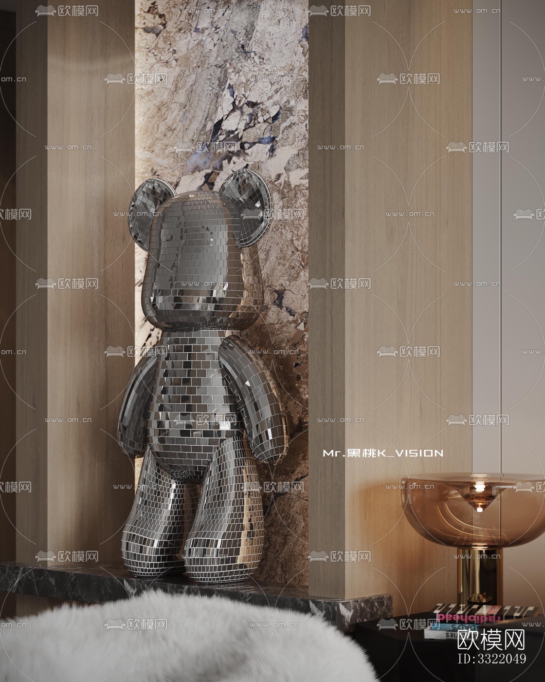 现代客厅效果图下载（渲染图2）