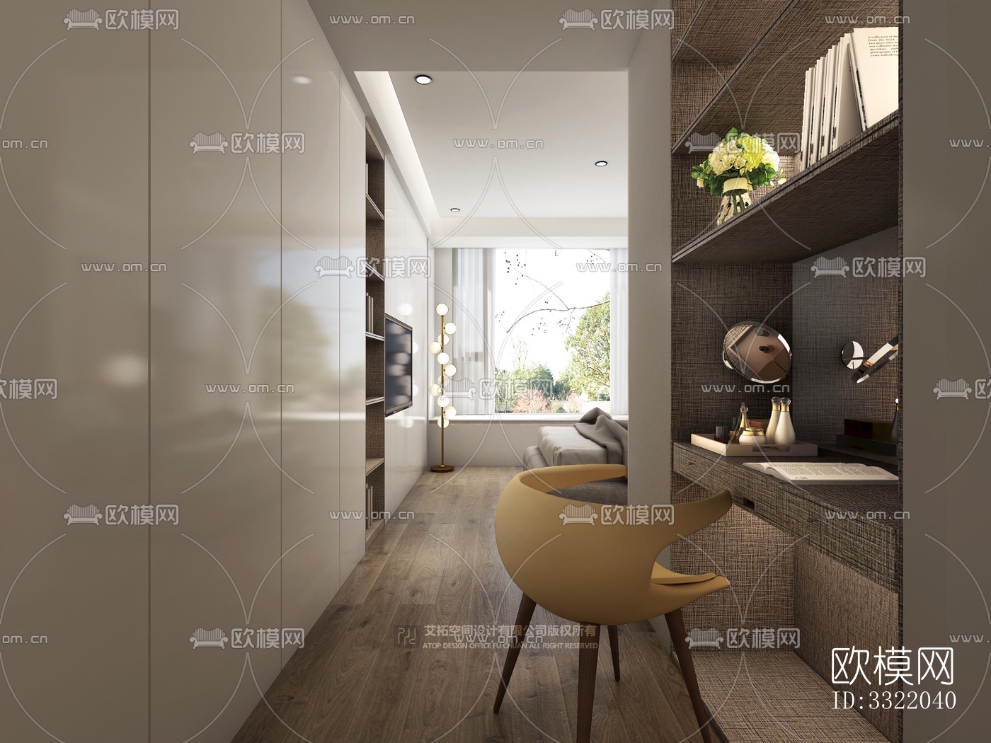 现代客厅效果图下载（渲染图7）