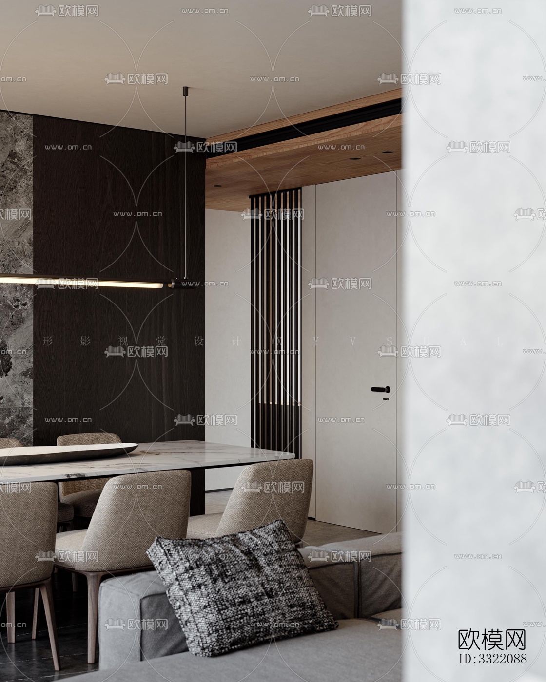 现代客厅效果图下载（渲染图10）