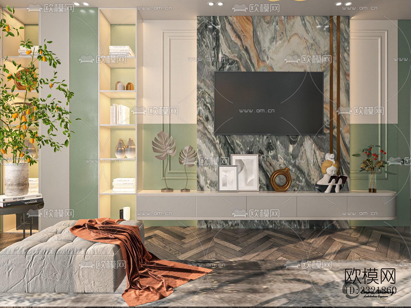 现代客厅效果图下载（渲染图6）