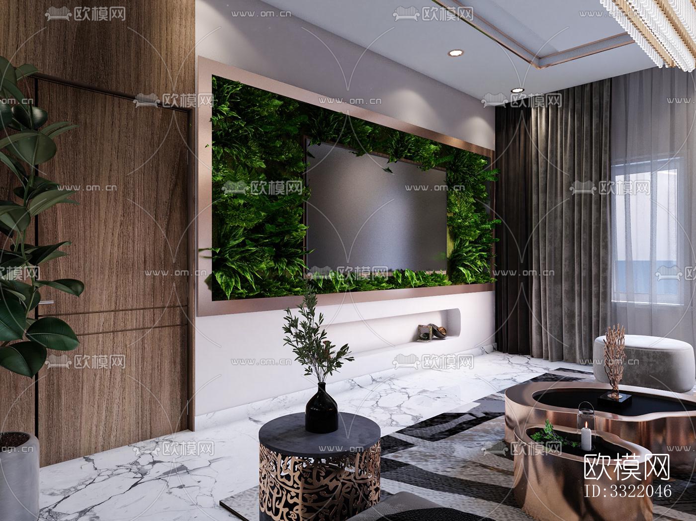 现代客厅效果图下载（渲染图7）