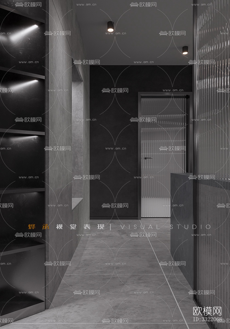 现代客厅效果图下载（渲染图2）