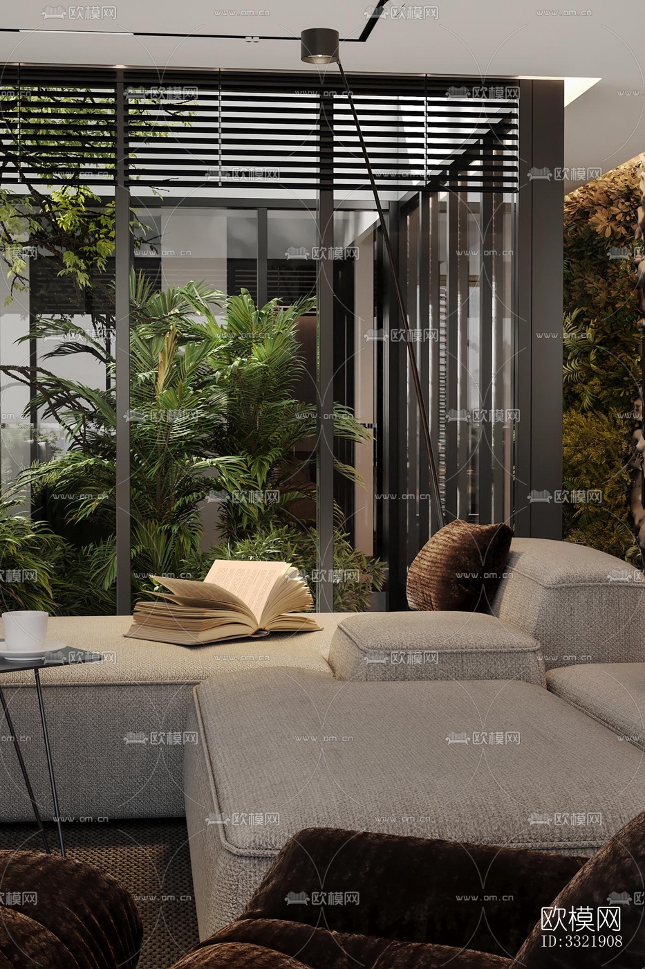 现代客厅效果图下载（渲染图14）