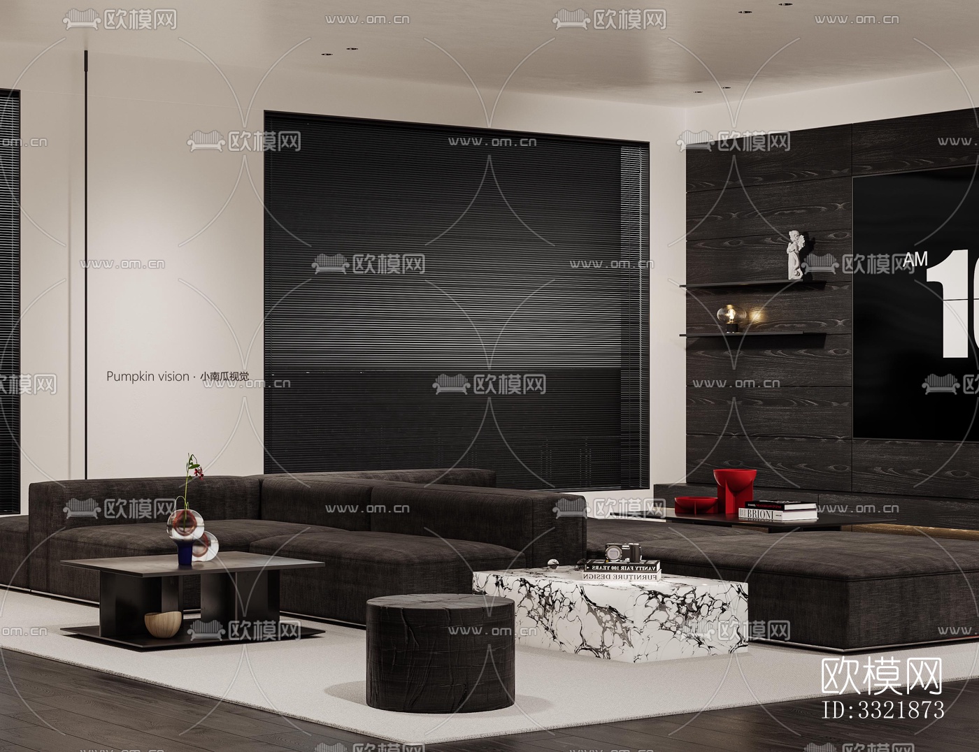 现代客厅效果图下载（渲染图2）