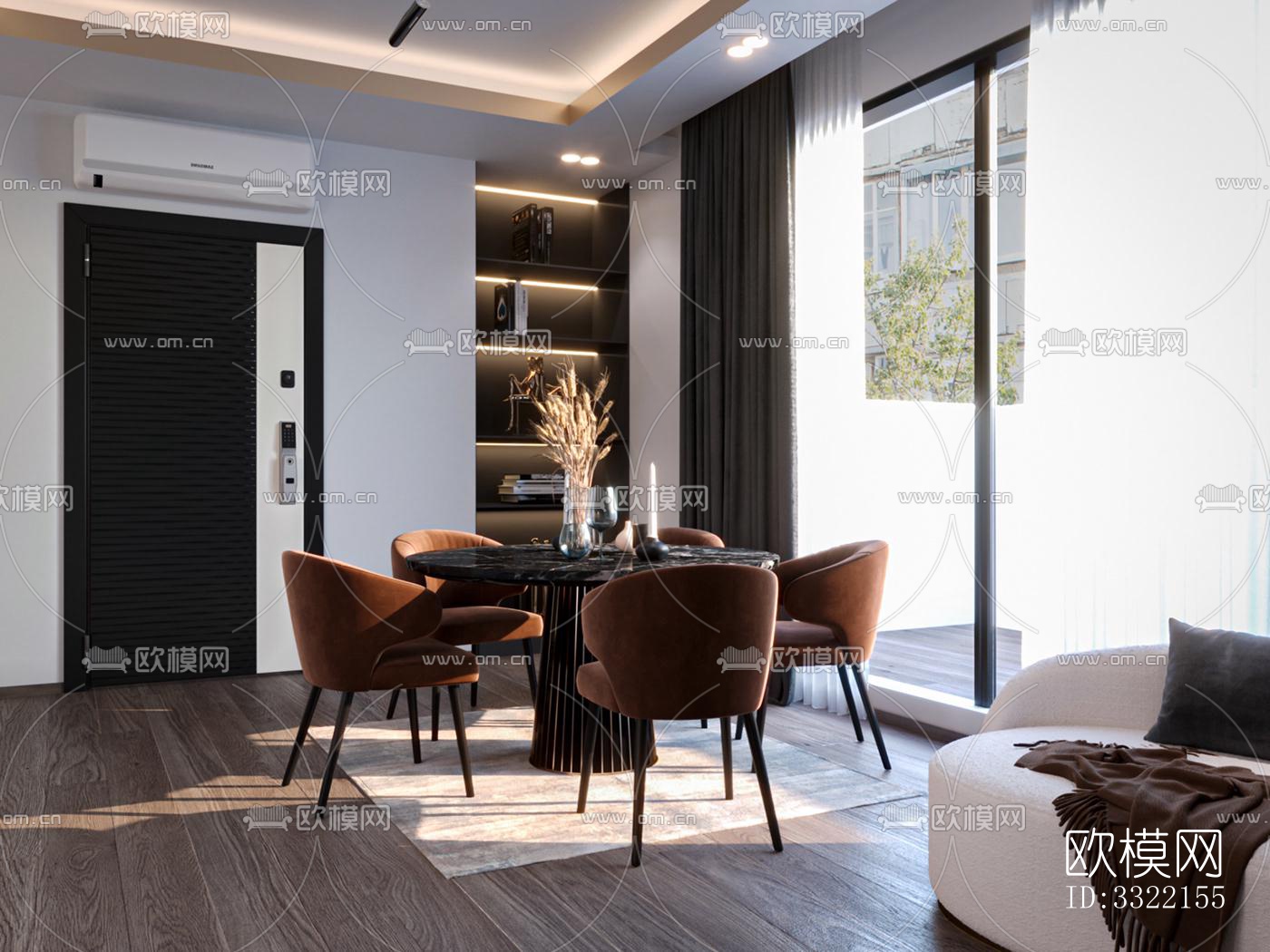 现代客厅效果图下载（渲染图6）