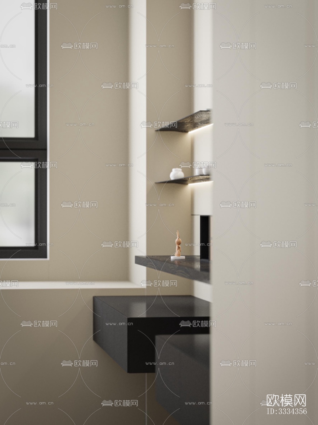 现代卧室效果图下载（渲染图9）