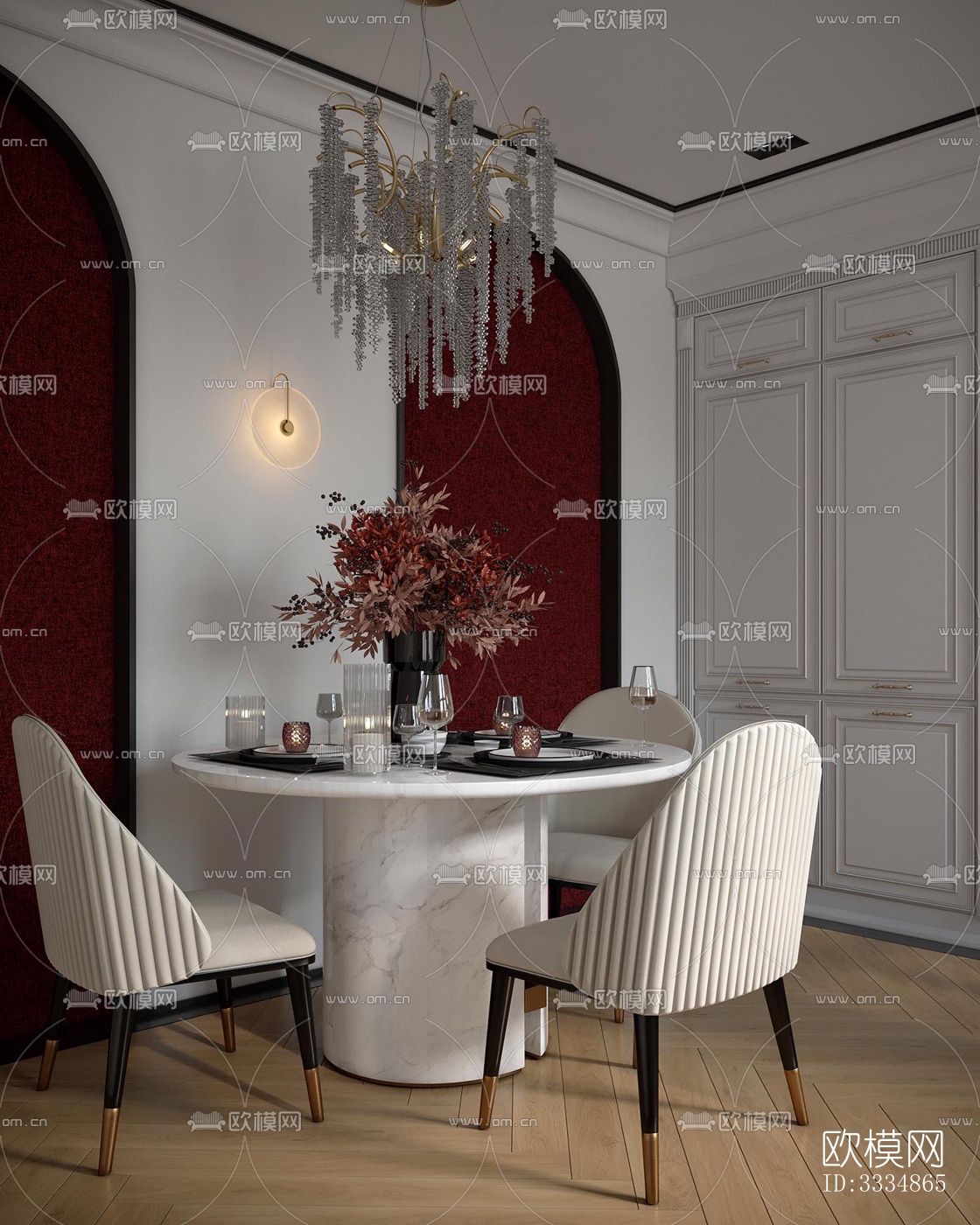 现代餐厅效果图下载（渲染图4）