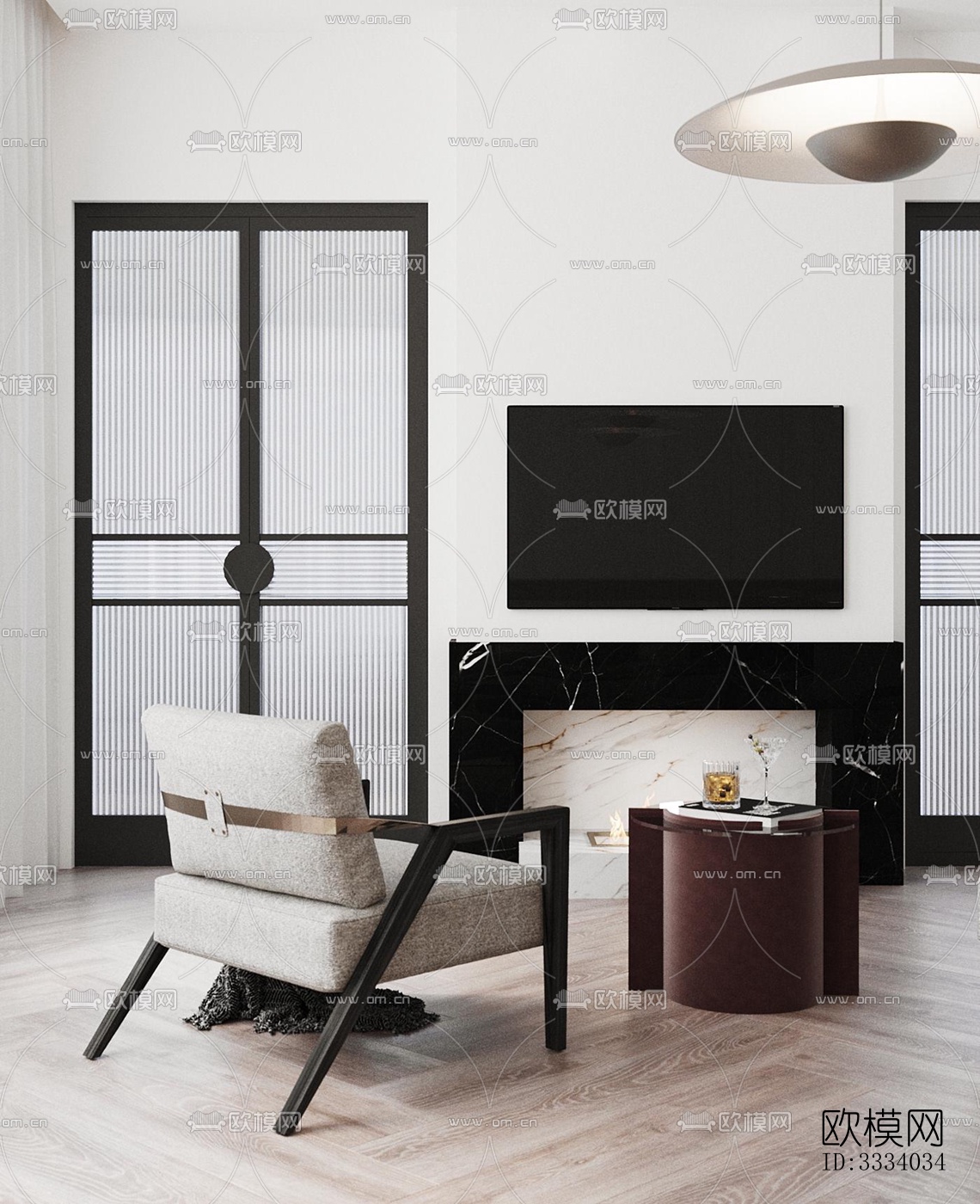 现代卧室效果图下载（渲染图5）