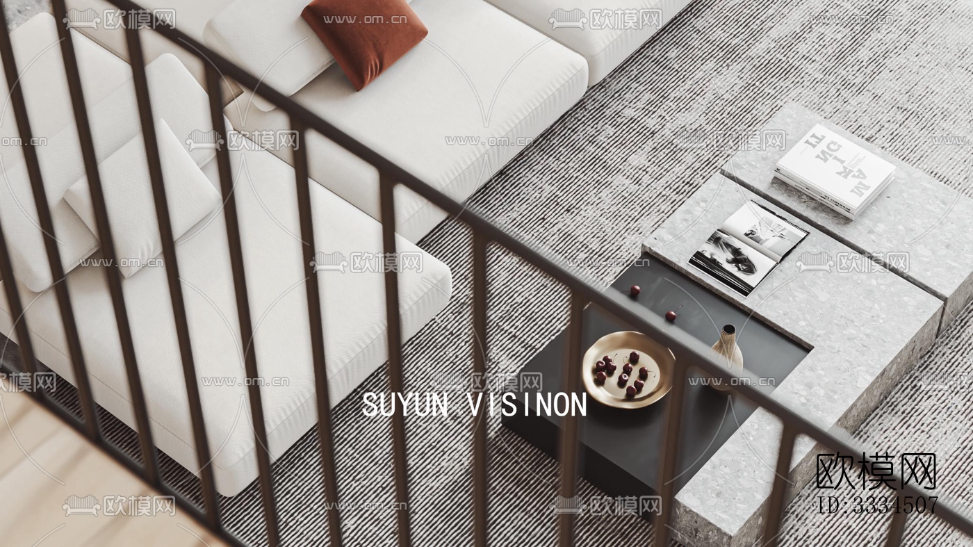 现代客厅效果图下载（渲染图3）