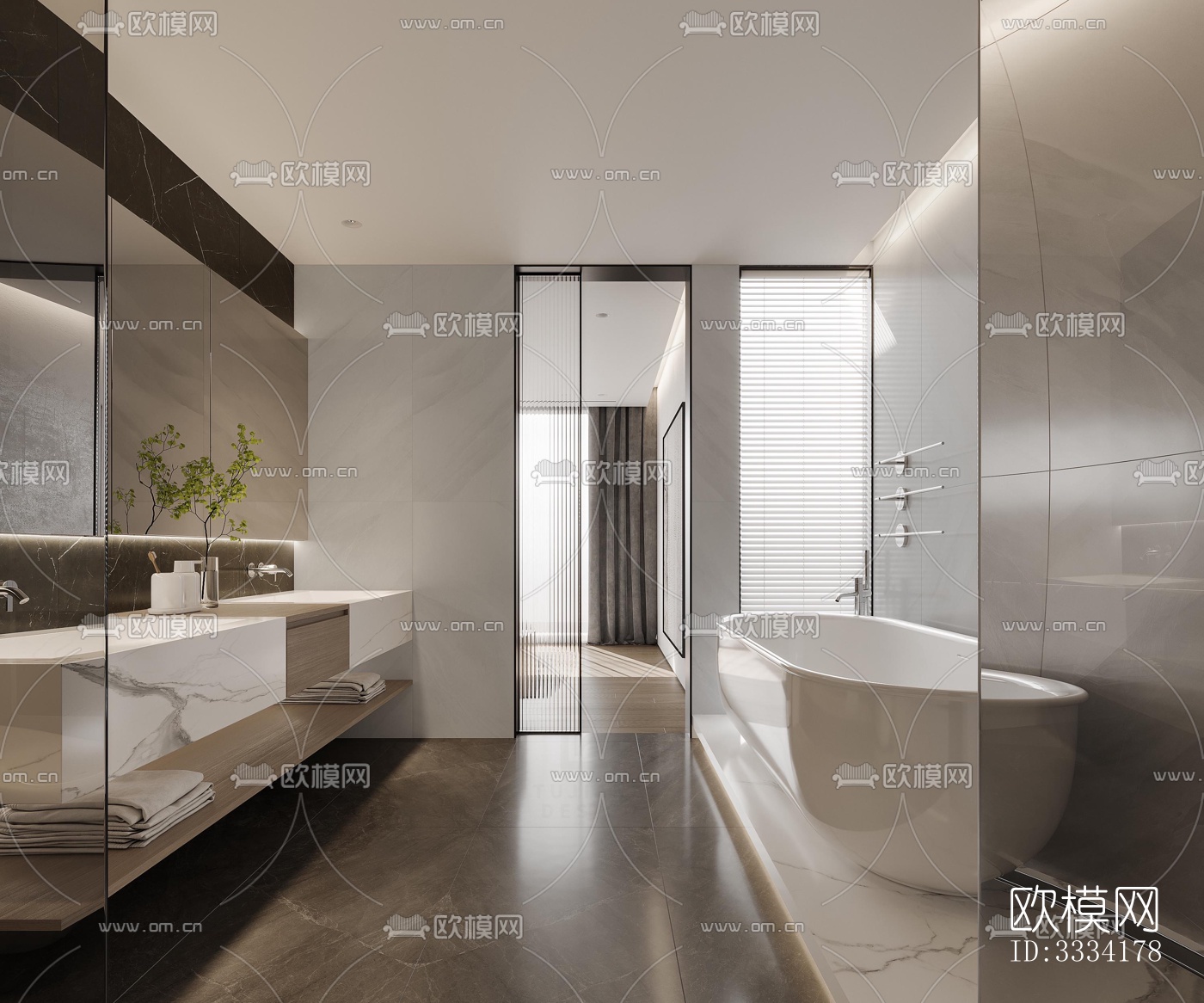 现代卧室效果图下载（渲染图2）