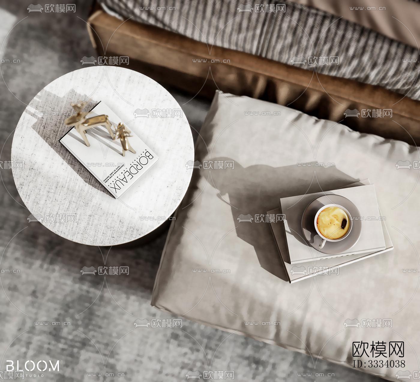 现代卧室效果图下载（渲染图3）