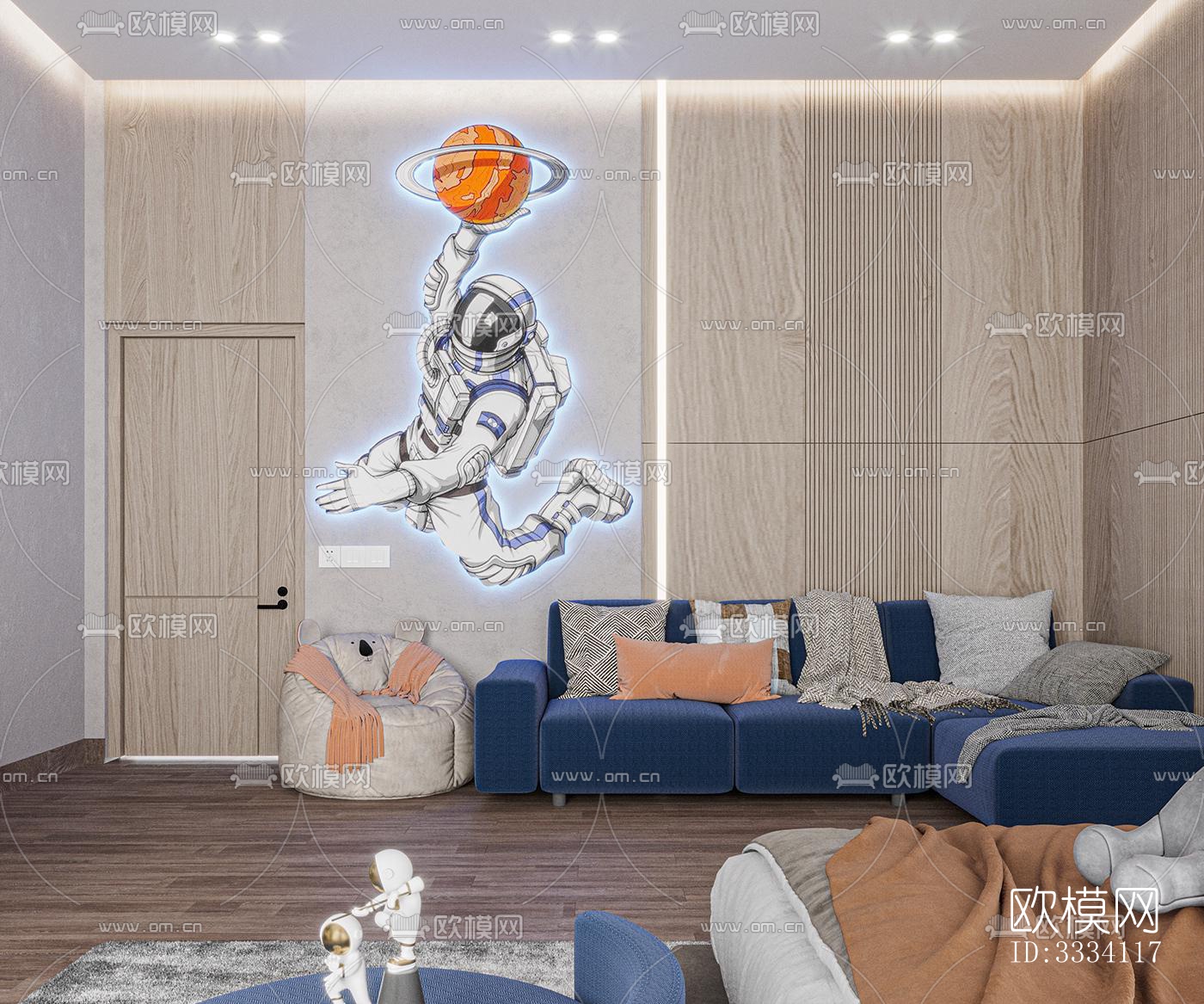 现代卧室效果图下载（渲染图6）