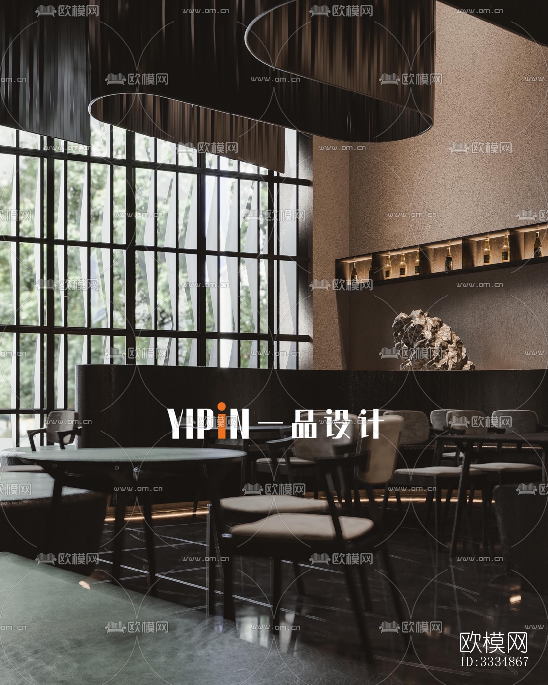 现代餐厅效果图下载（渲染图8）