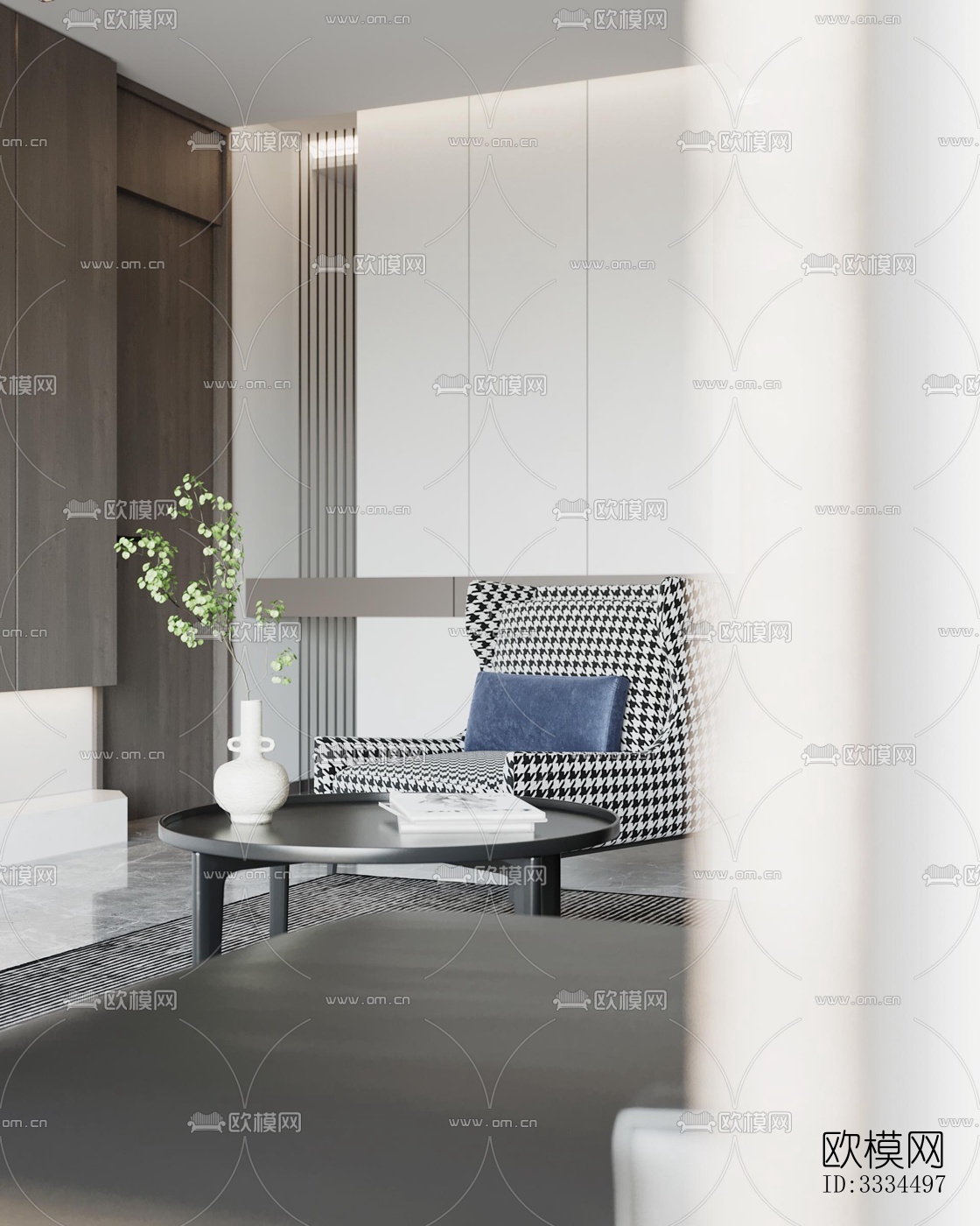 现代客厅效果图下载（渲染图10）