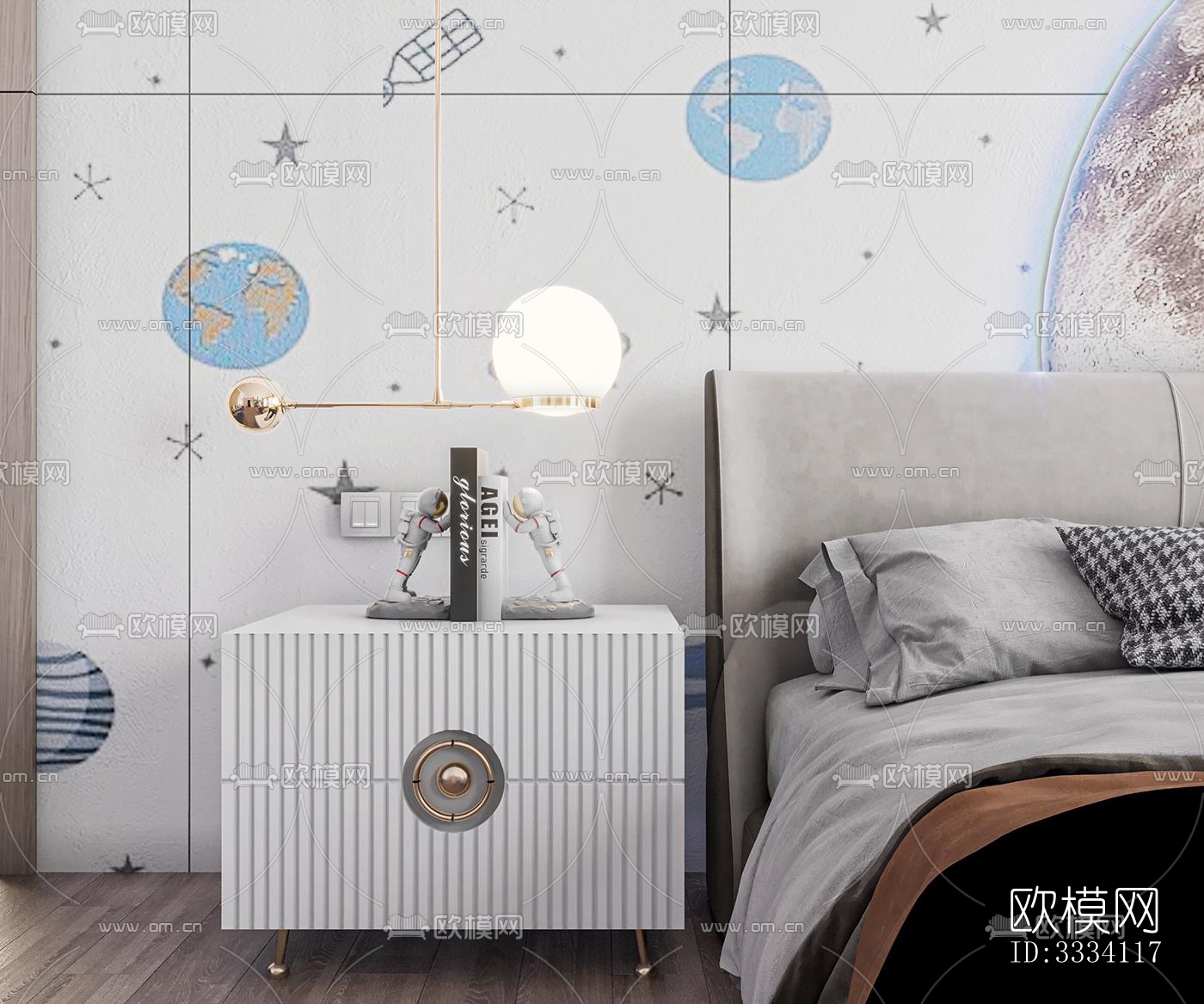 现代卧室效果图下载（渲染图7）