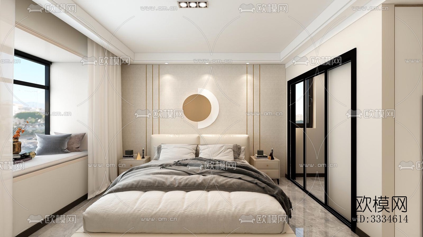 现代客厅效果图下载（渲染图2）