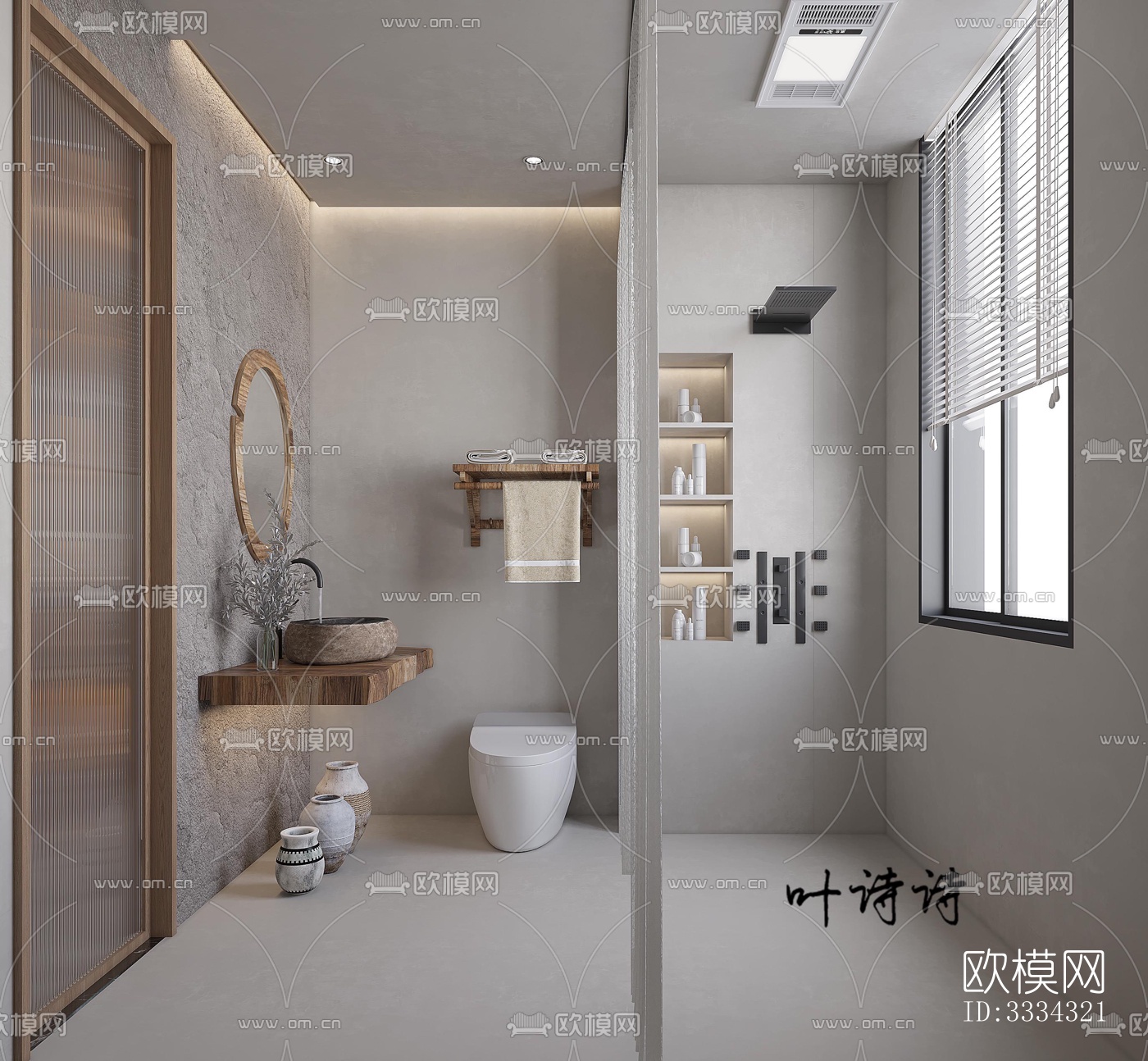 现代卧室效果图下载（渲染图4）