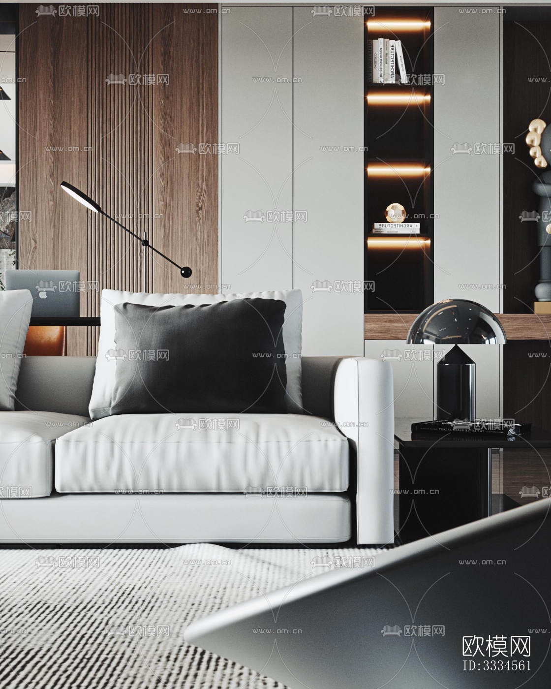 现代客厅效果图下载（渲染图7）