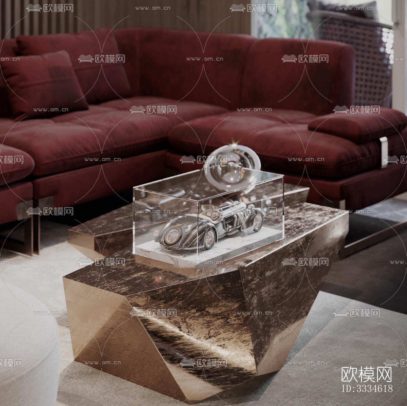 现代客厅效果图下载（渲染图2）