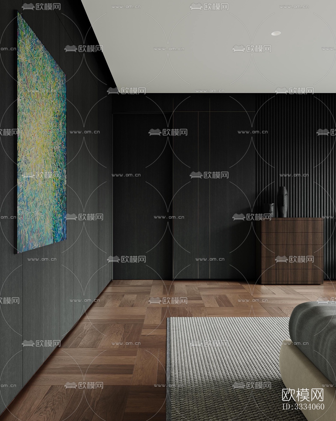 现代卧室效果图下载（渲染图5）