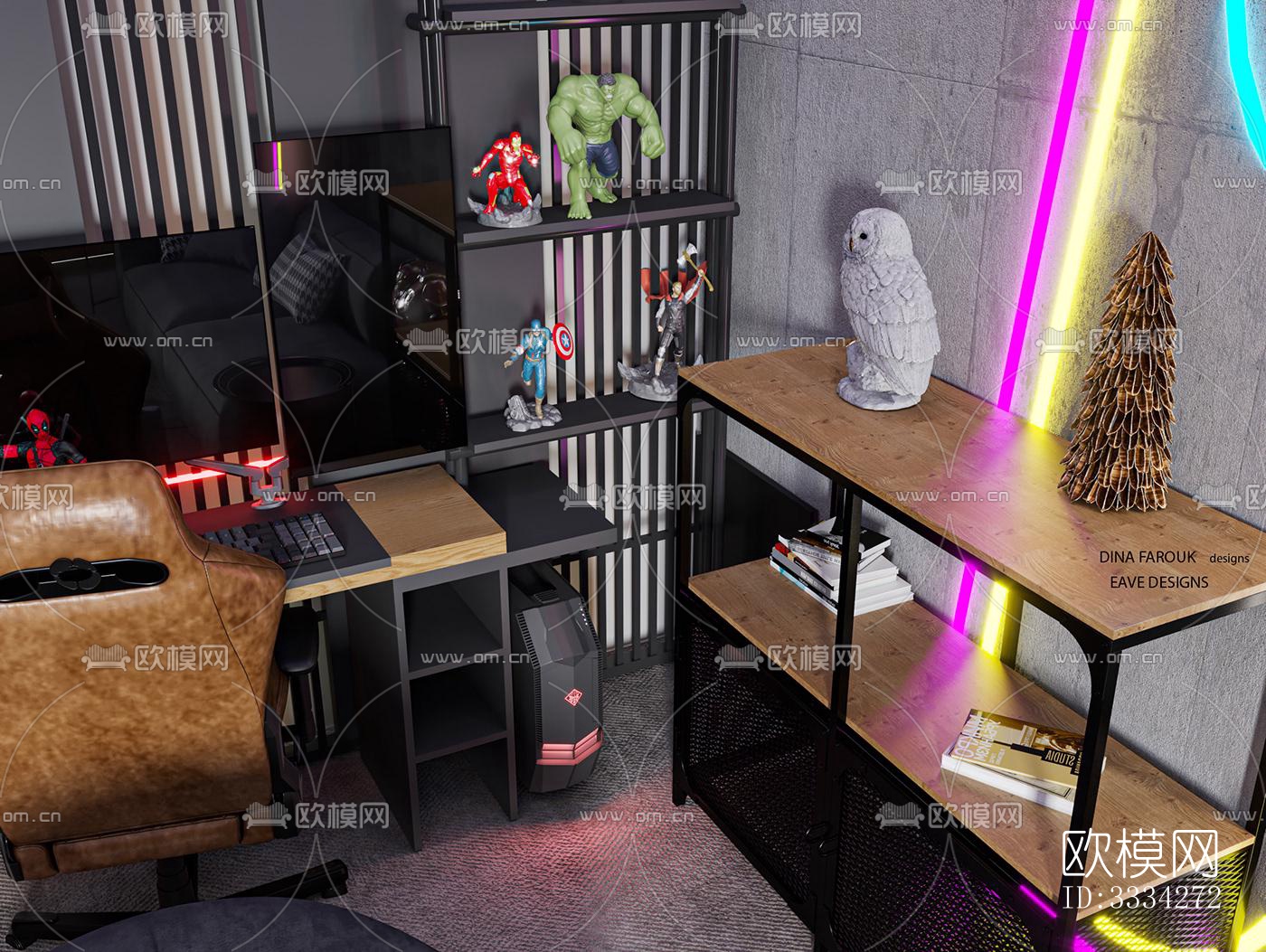 现代卧室效果图下载（渲染图10）