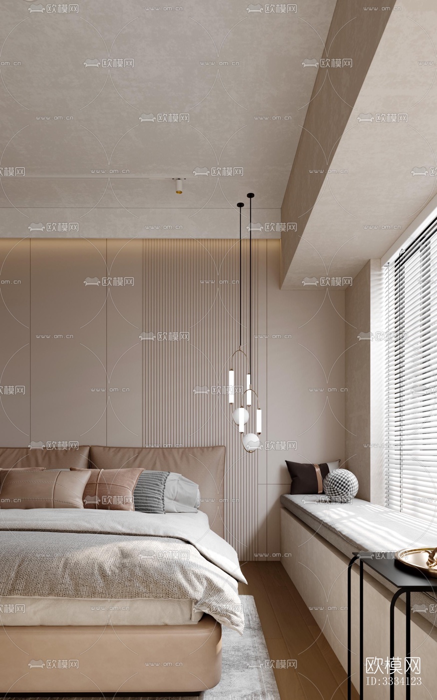 现代卧室效果图下载（渲染图4）