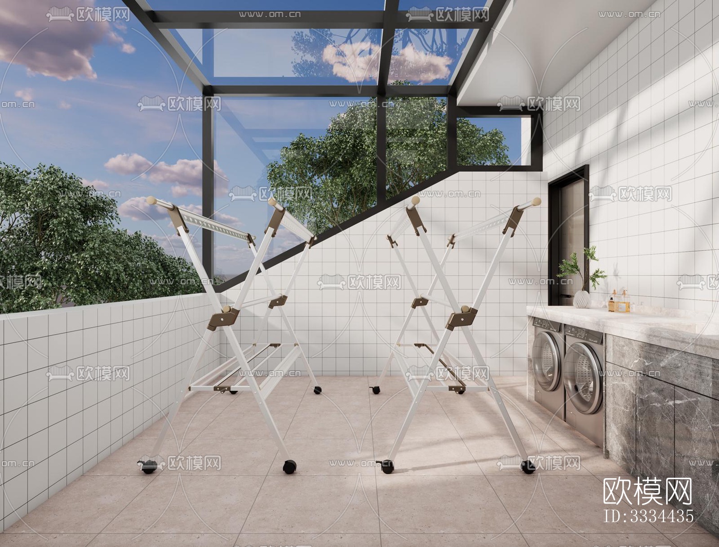 现代卧室效果图下载（渲染图4）