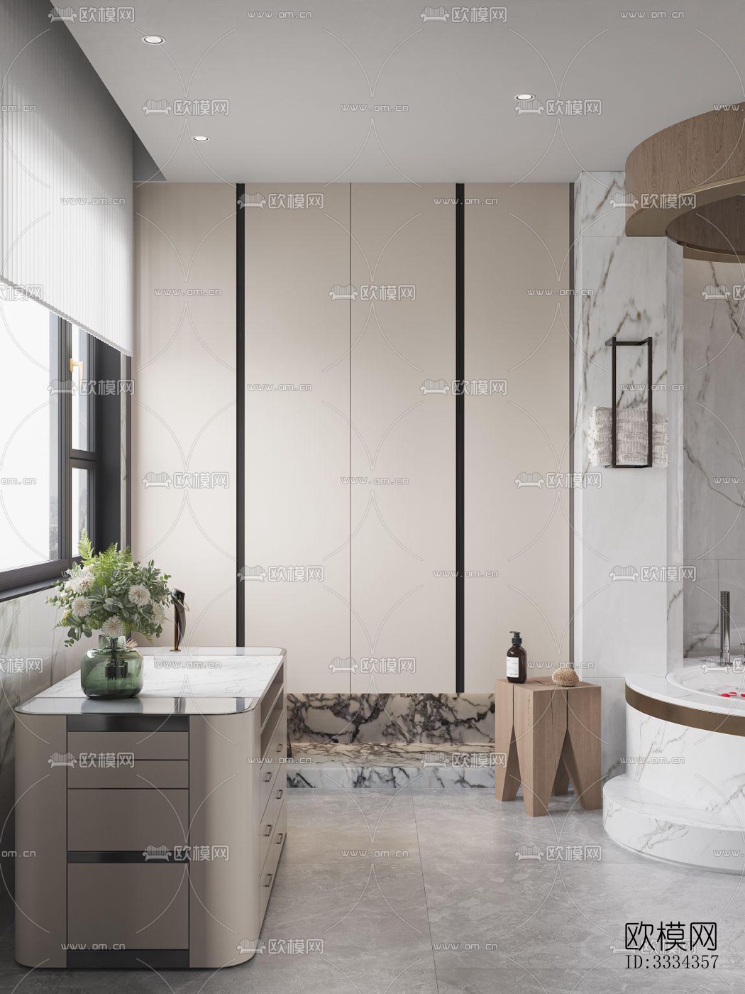 现代卧室效果图下载（渲染图5）