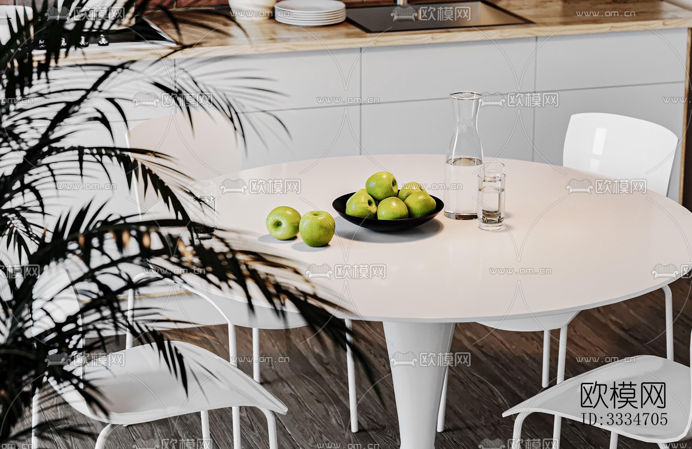 现代餐厅效果图下载（渲染图5）