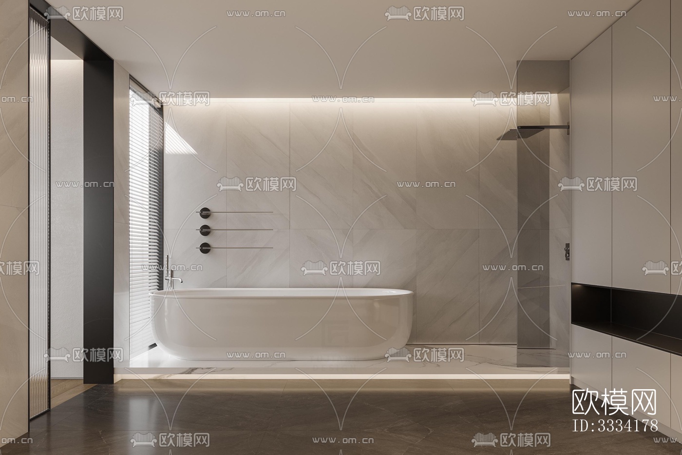 现代卧室效果图下载（渲染图1）