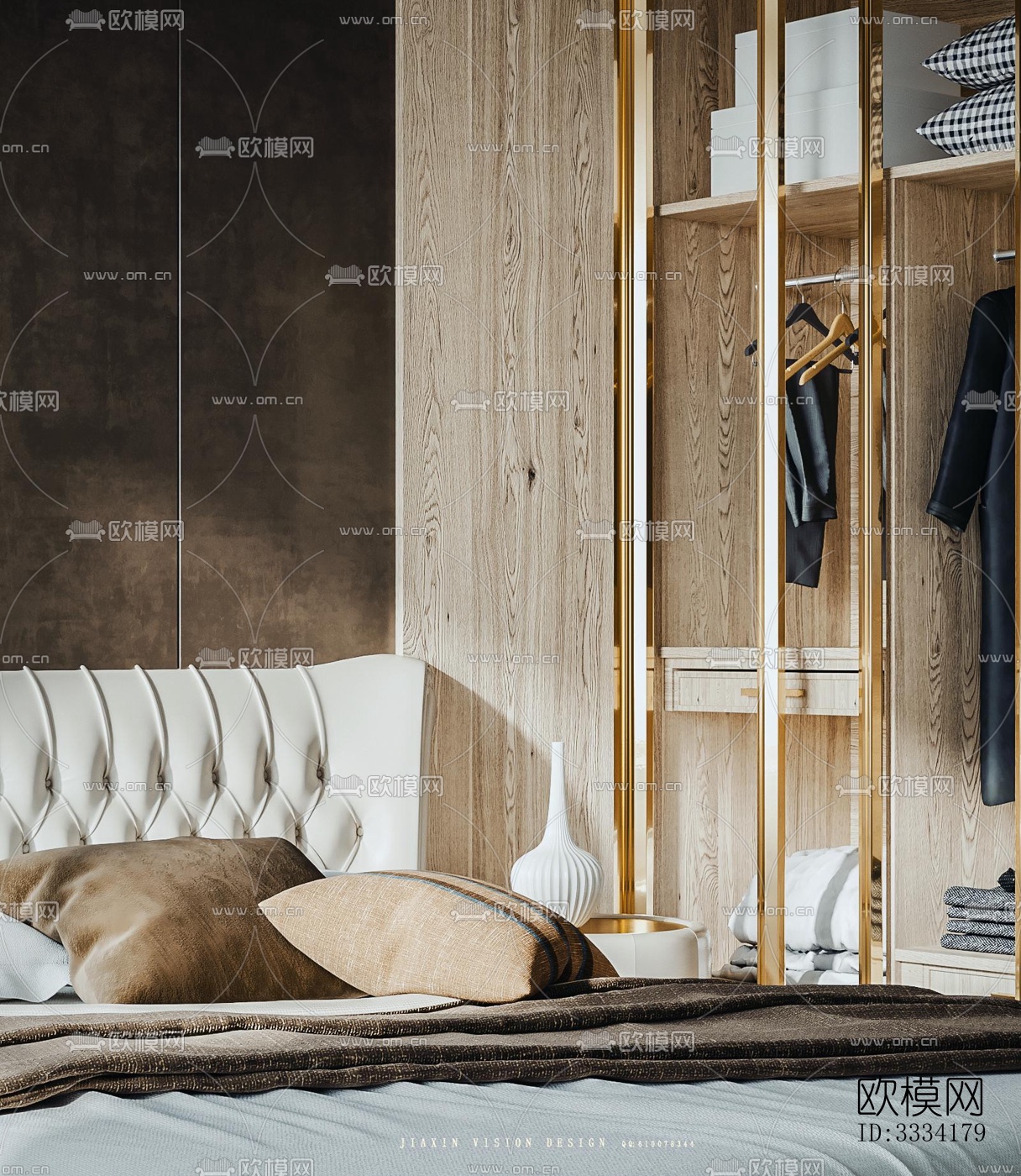 现代卧室效果图下载（渲染图4）