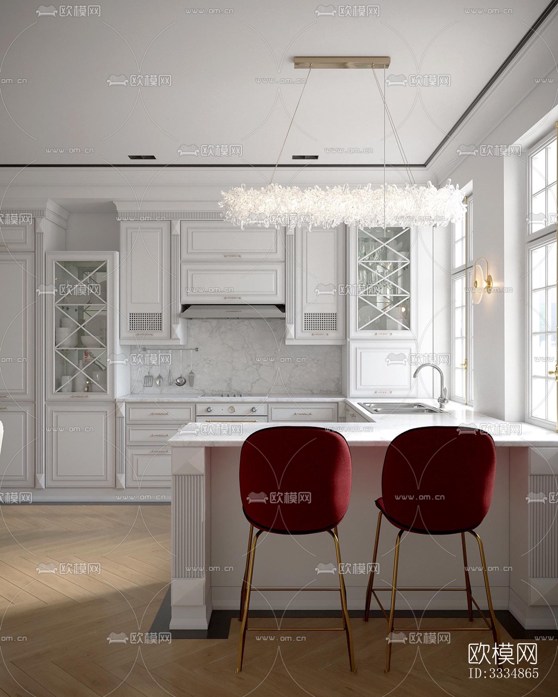 现代餐厅效果图下载（渲染图5）