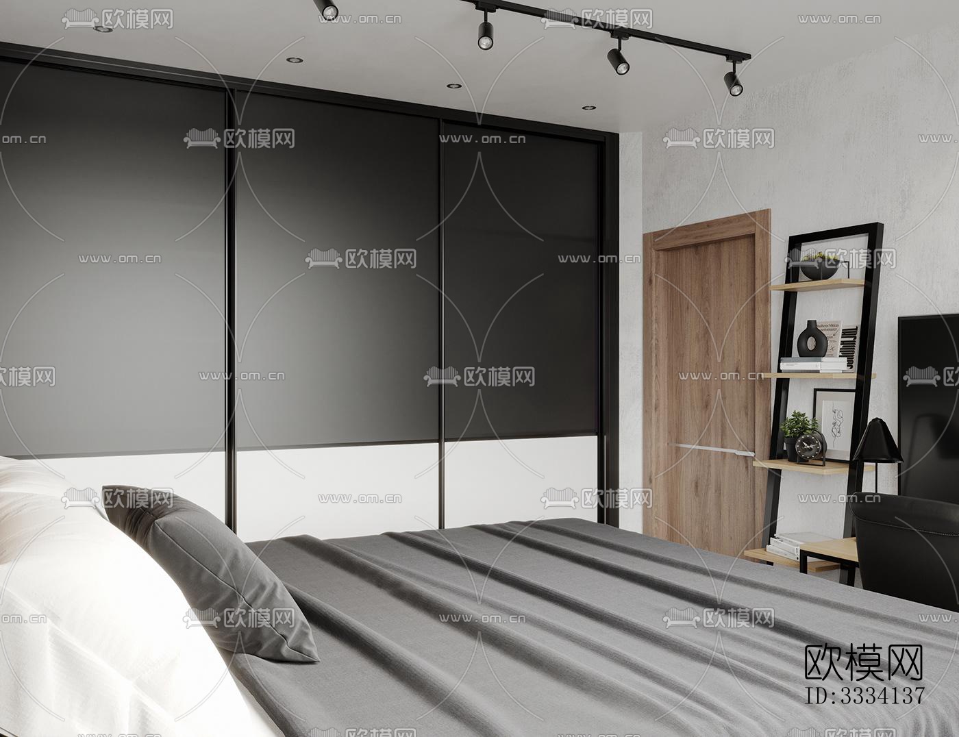 现代卧室效果图下载（渲染图4）