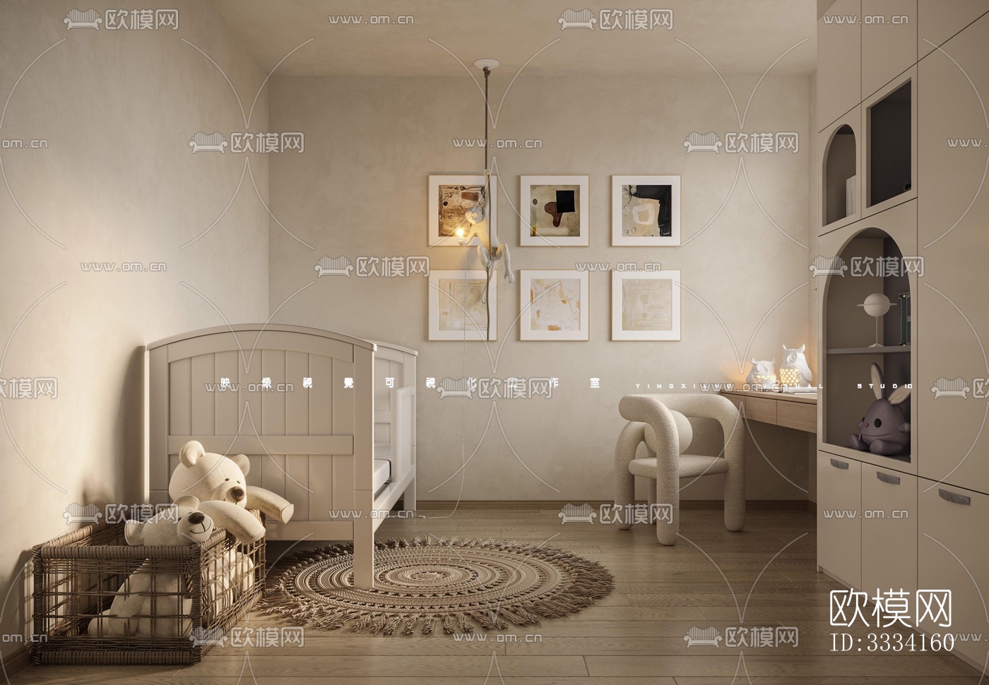 现代卧室效果图下载（渲染图7）