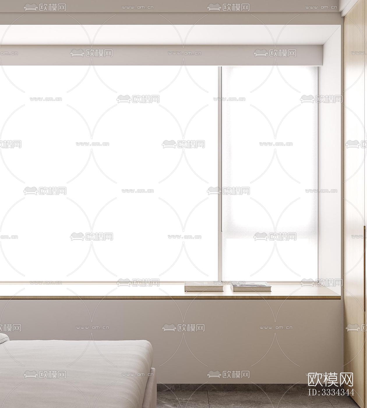 现代卧室效果图下载（渲染图7）