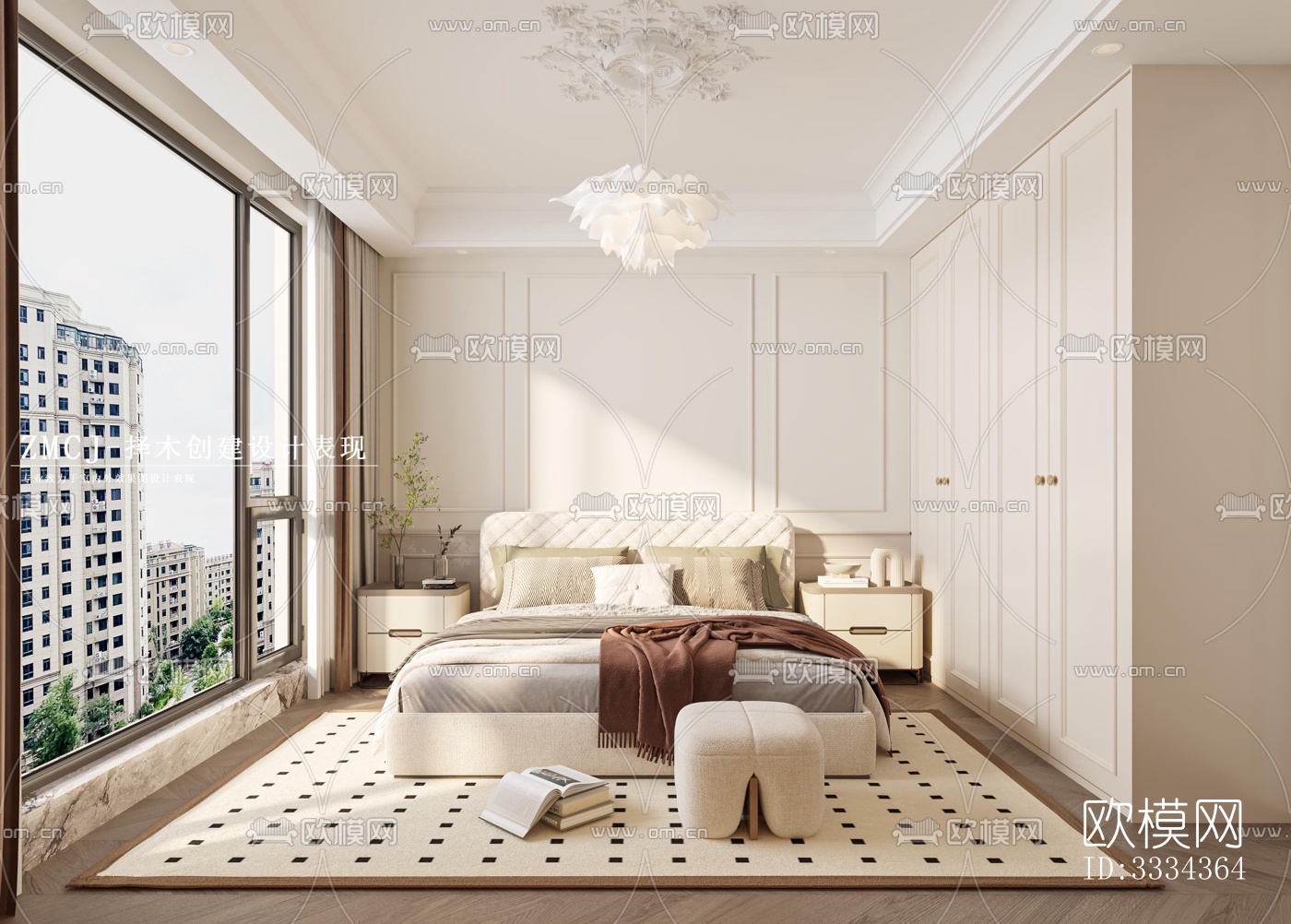 现代卧室效果图下载（渲染图5）
