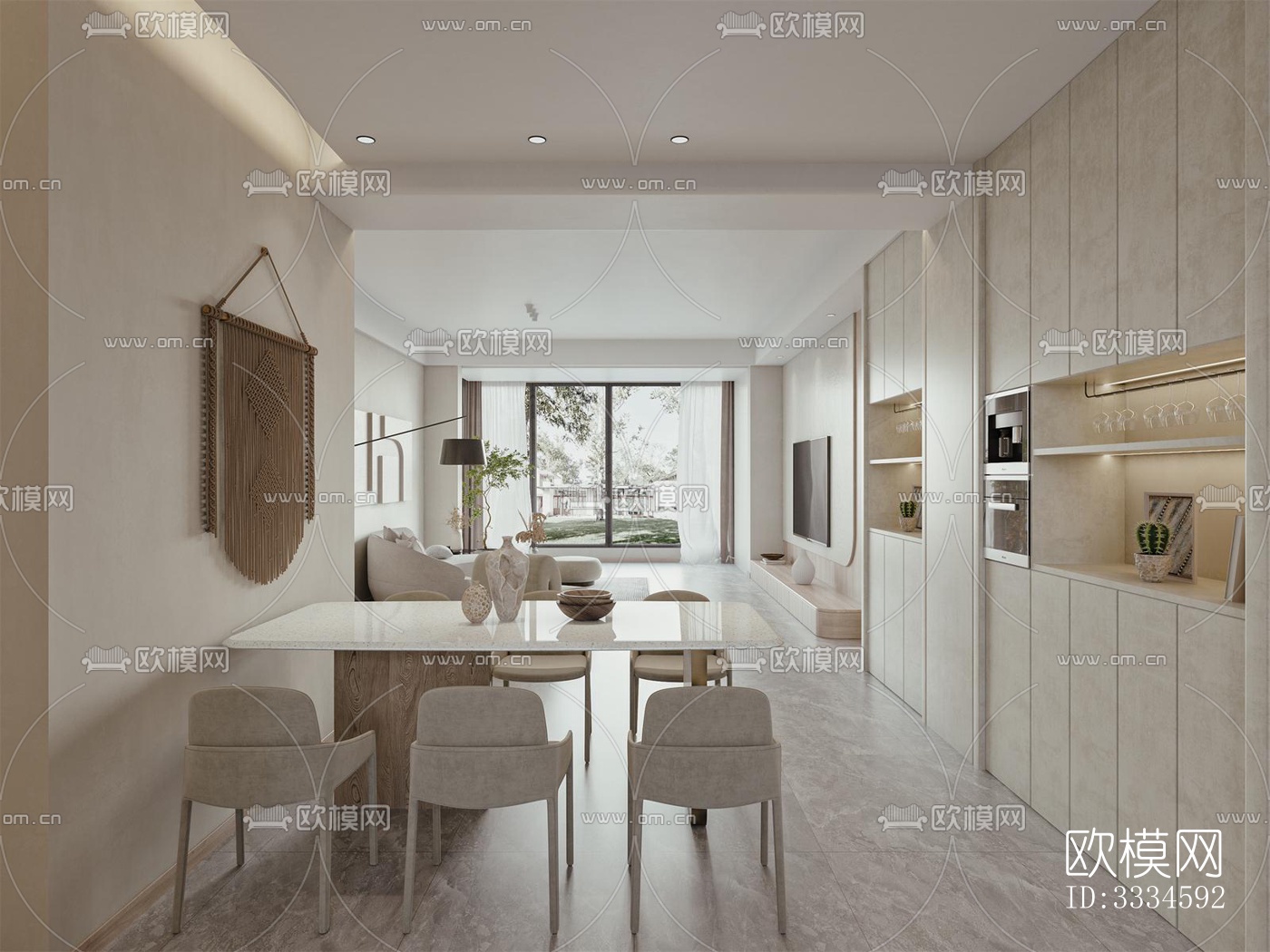 现代客厅效果图下载（渲染图8）