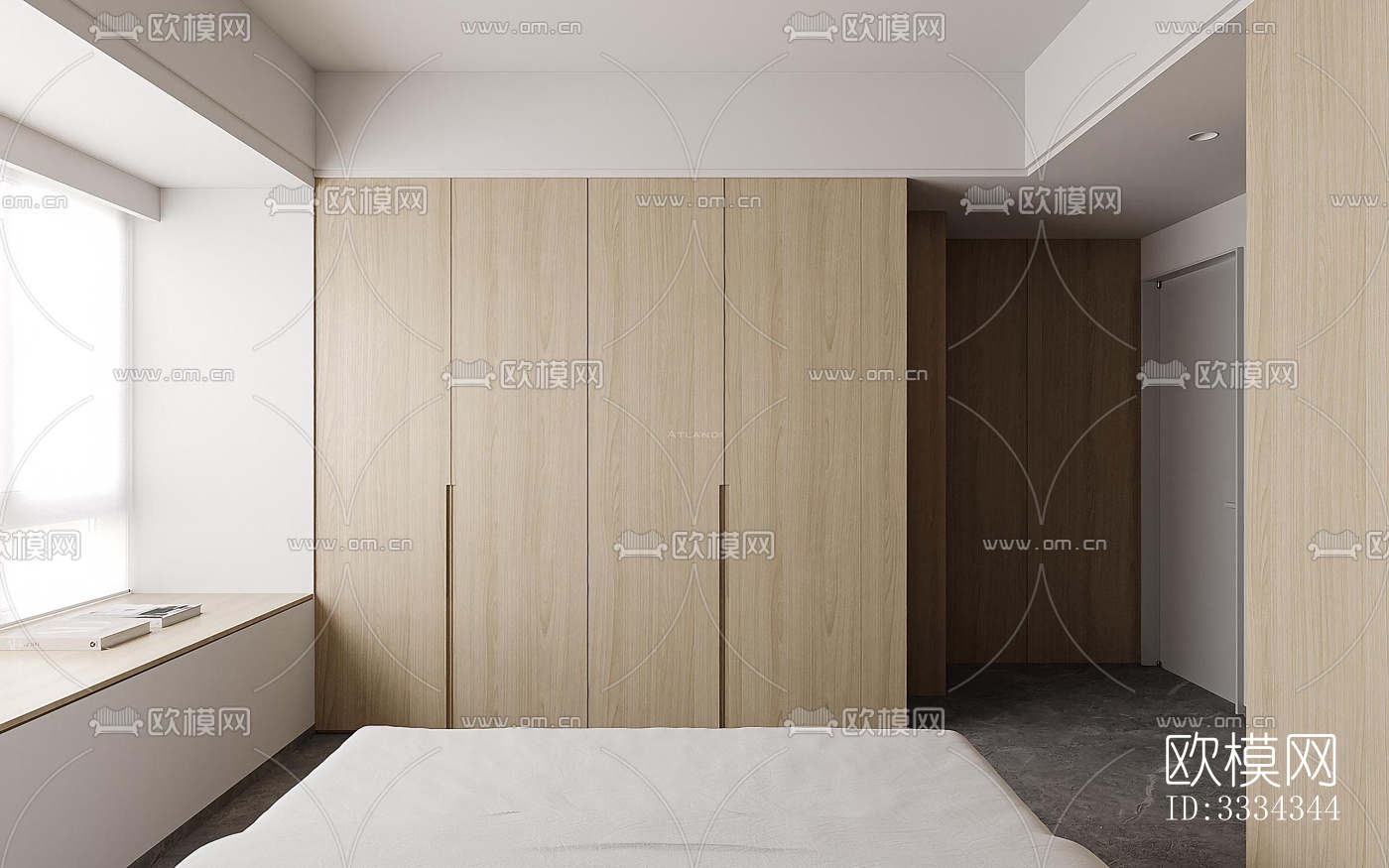现代卧室效果图下载（渲染图4）