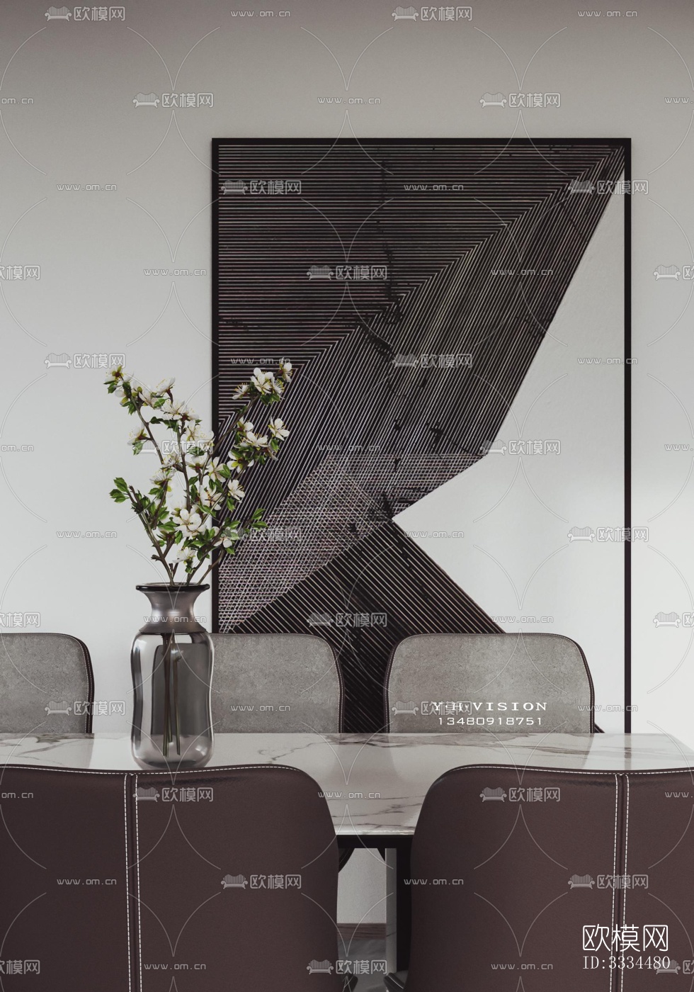 现代客厅效果图下载（渲染图4）