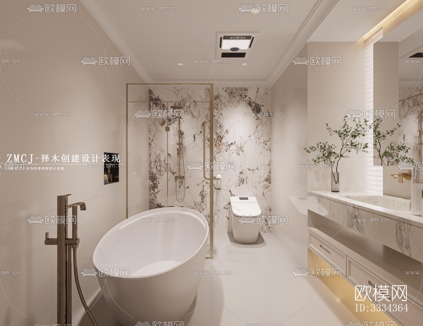 现代卧室效果图下载（渲染图1）