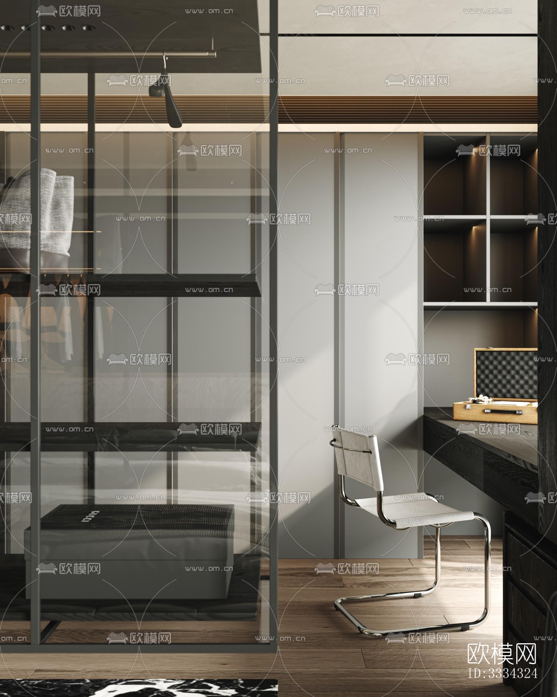 现代卧室效果图下载（渲染图3）