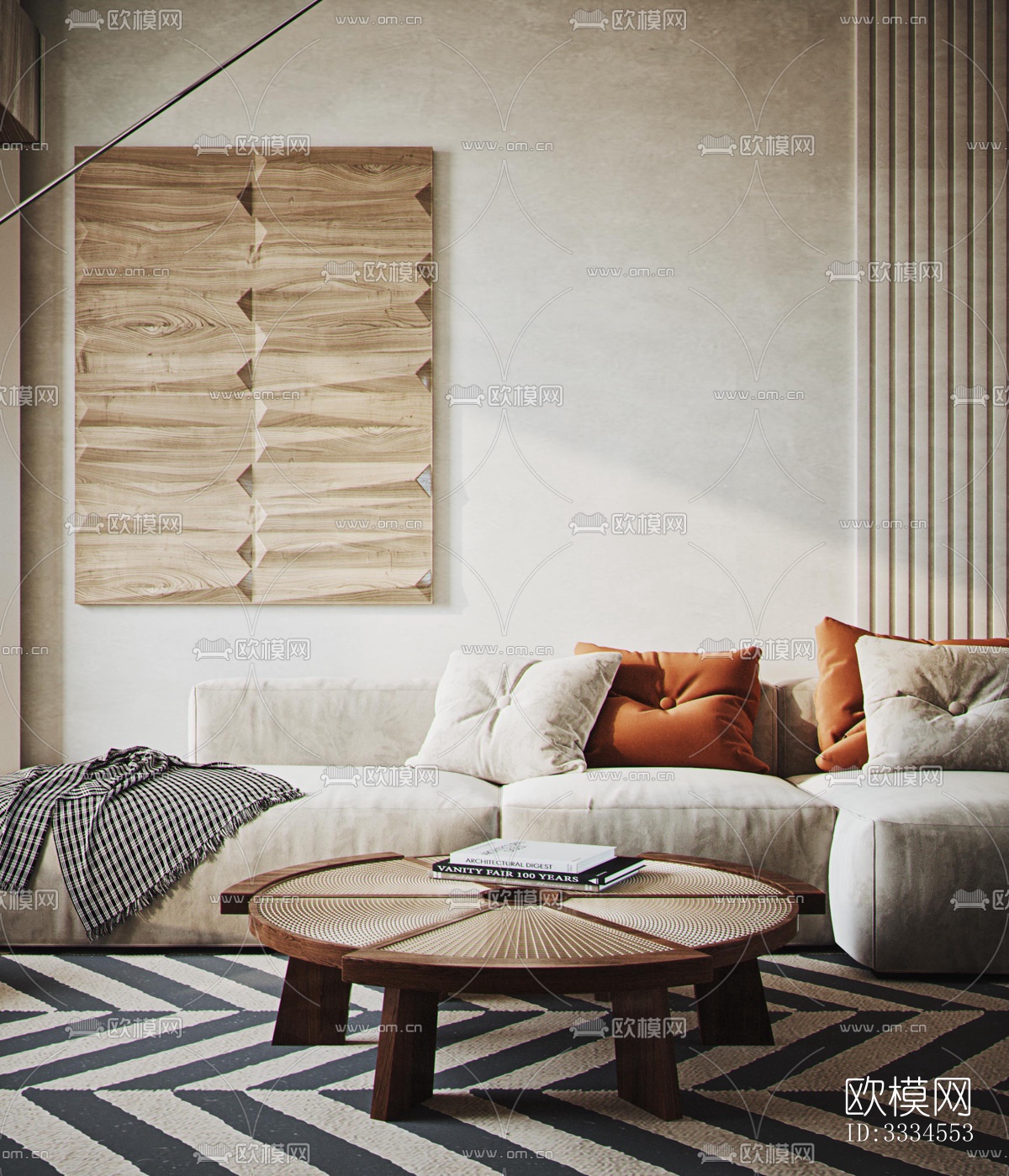 现代客厅效果图下载（渲染图6）