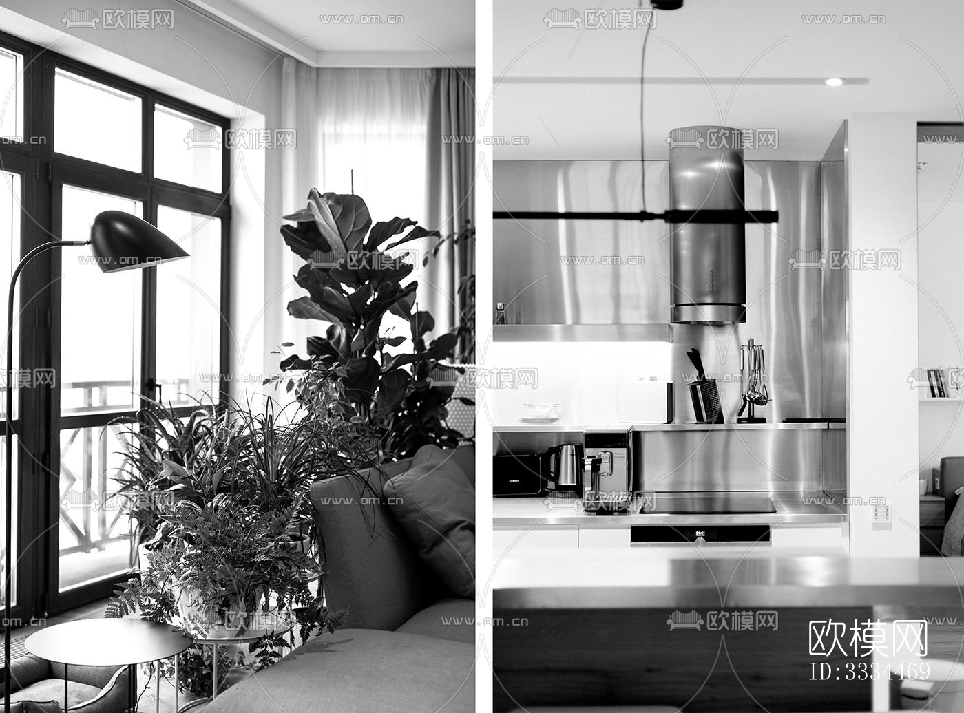 现代客厅效果图下载（渲染图3）