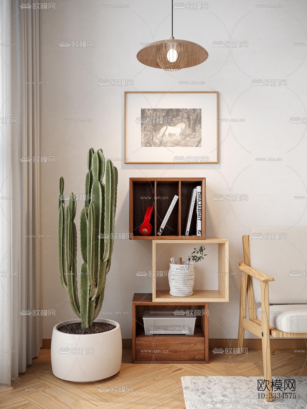 现代客厅效果图下载（渲染图1）