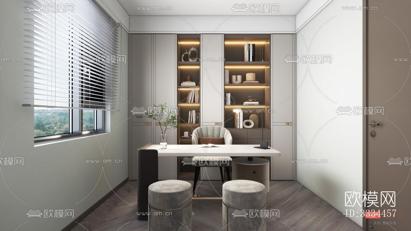 现代卧室效果图下载（渲染图5）