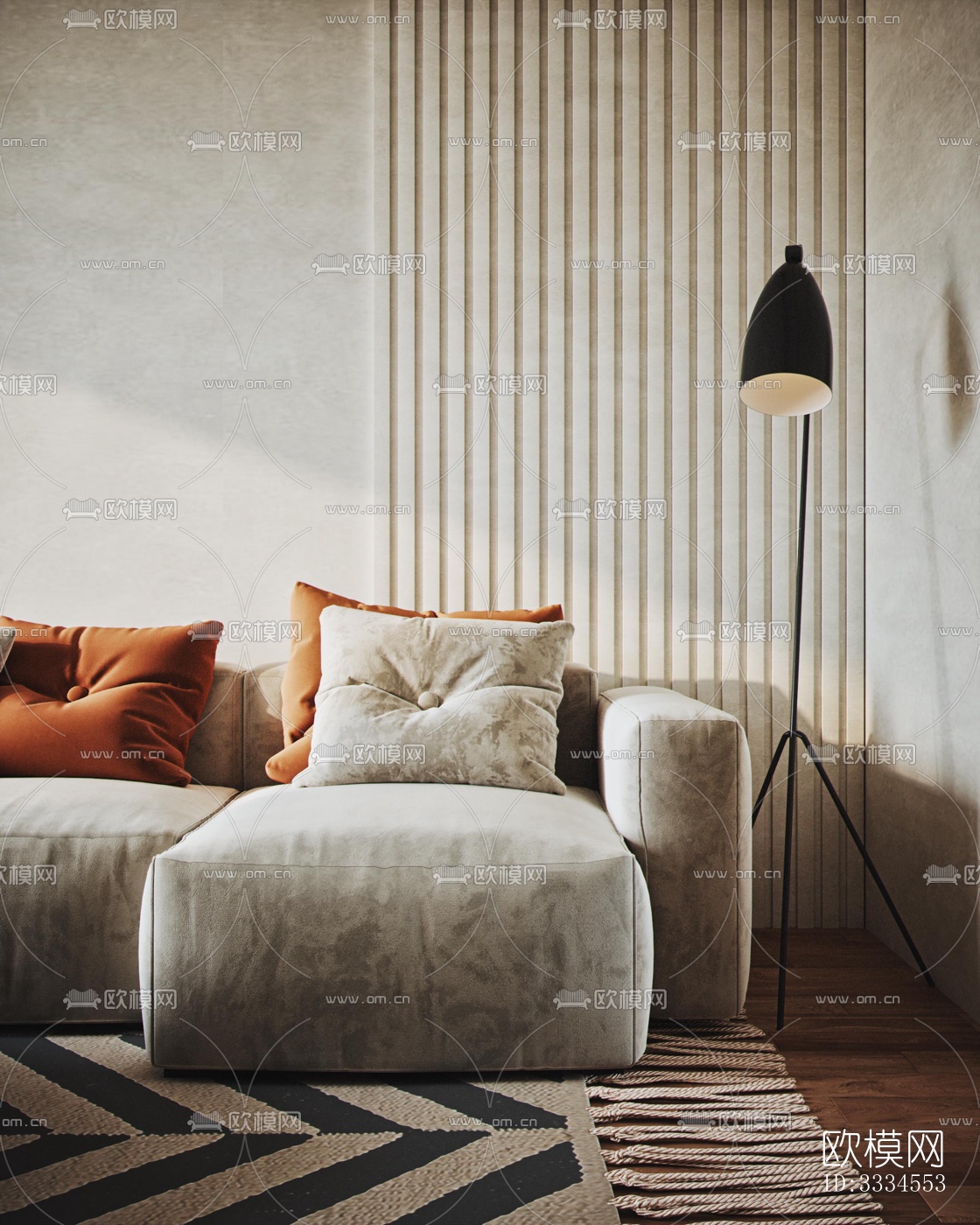 现代客厅效果图下载（渲染图5）