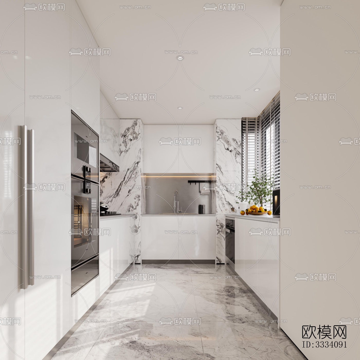 现代卧室效果图下载（渲染图1）