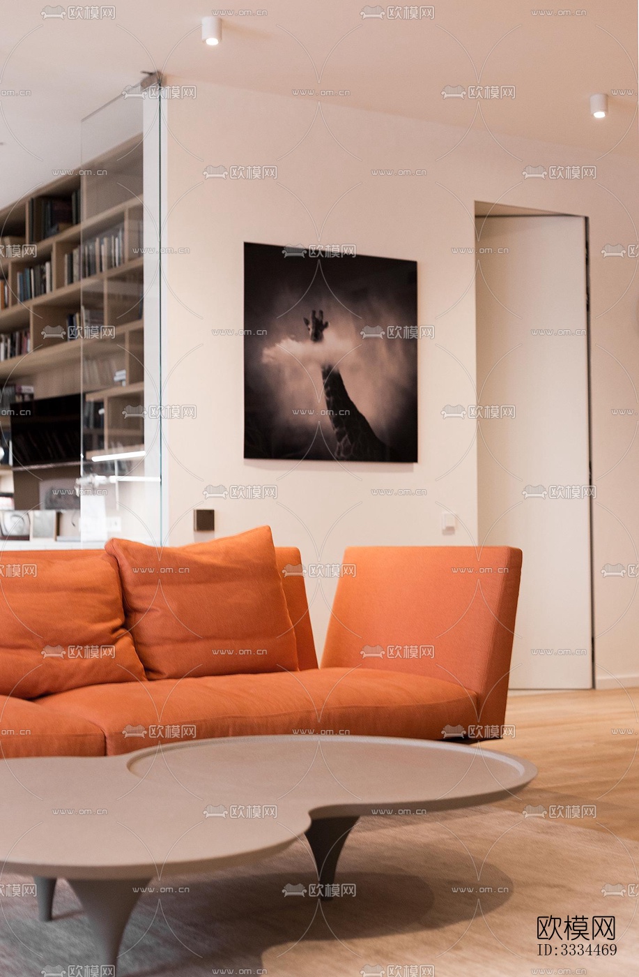 现代客厅效果图下载（渲染图8）